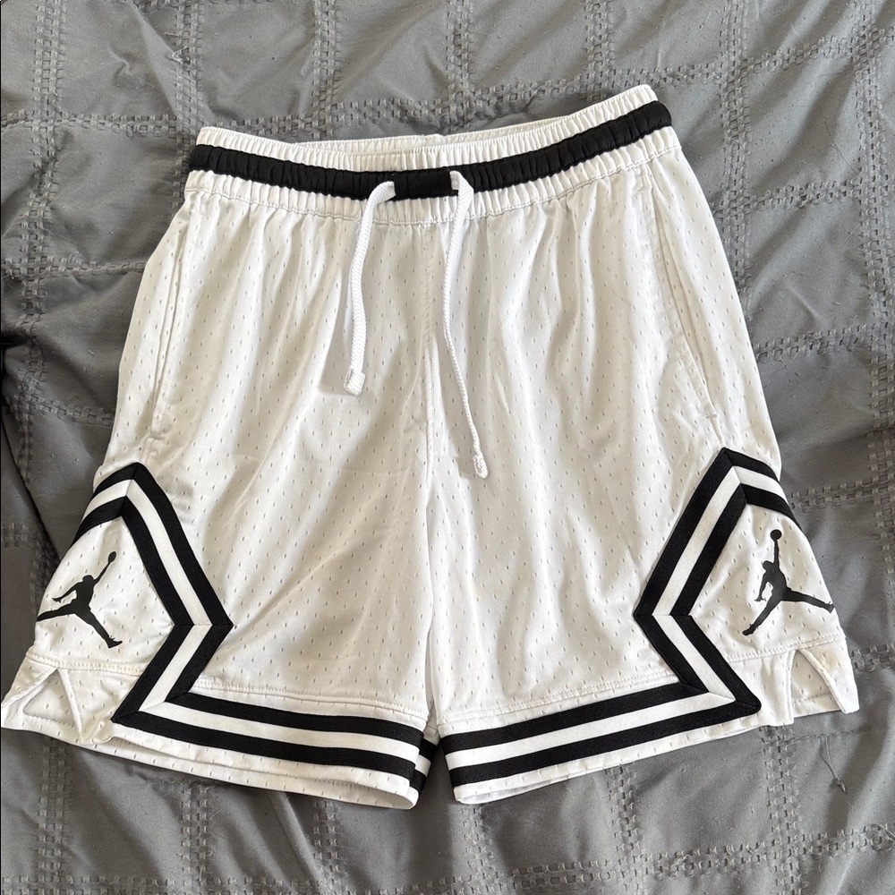 White and Black Athletic Shorts